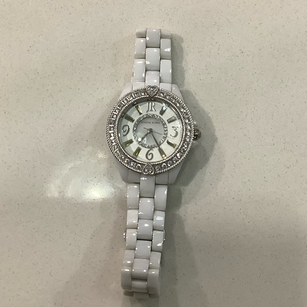 Judith Ripka White and Silver Women's Watch